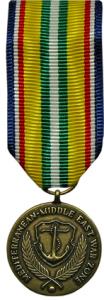 Merchant Marine Mediterranean Middle East War  Zone Miniature Military Medal